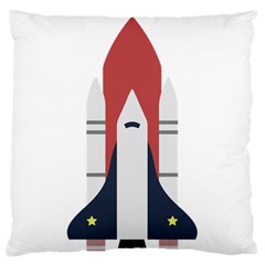 Planet Planets Rocket Shuttle Standard Flano Cushion Case (one Side) by Wegoenart