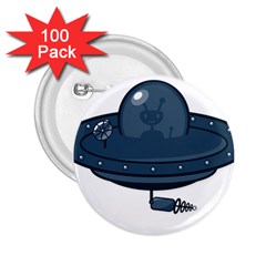 Ufo Unknown Alien Alie 2 25  Buttons (100 Pack)  by Wegoenart