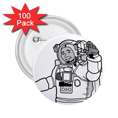 Astronaut Space Exploration Helmet 2 25  Buttons (100 Pack)  by Wegoenart