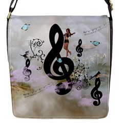 Dancing On A Clef Flap Closure Messenger Bag (s) by FantasyWorld7