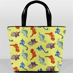 Dinosaurs - Yellow Finch Bucket Bag by WensdaiAmbrose