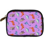 Dinosaurs - Violet Digital Camera Leather Case Front