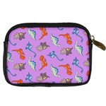 Dinosaurs - Violet Digital Camera Leather Case Back