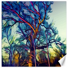 Tree Colorful Nature Landscape Canvas 12  X 12  by Pakrebo