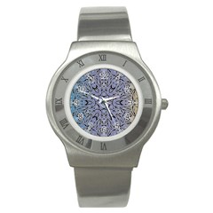 Tile Design Art Mosaic Pattern Stainless Steel Watch by Pakrebo