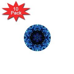 Background Blue Flower 1  Mini Buttons (10 Pack)  by Pakrebo