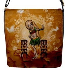 Cute Littel Island Girl Flap Closure Messenger Bag (s) by FantasyWorld7