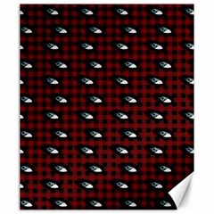 Eyes Red Plaid Canvas 20  X 24  by snowwhitegirl