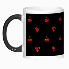 Candy Apple Black Pattern Morph Mugs by snowwhitegirl