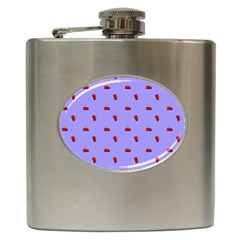 Candy Apple Lilac Pattern Hip Flask (6 Oz) by snowwhitegirl