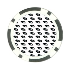 Eyes White Poker Chip Card Guard (10 Pack) by snowwhitegirl