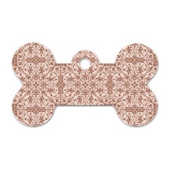 Ornamental Brown Dog Tag Bone (two Sides) by snowwhitegirl