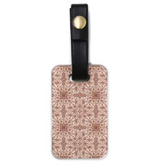 Ornamental Brown Luggage Tags (one Side)  by snowwhitegirl