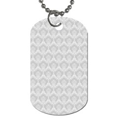 Damask Grey Dog Tag (one Side) by snowwhitegirl