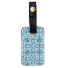 Ornamental Blue Luggage Tags (one Side)  by snowwhitegirl