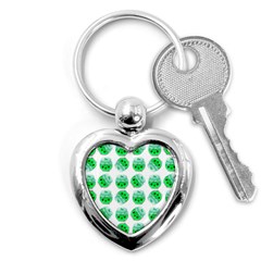 Kawaii Lime Jam Jar Pattern Key Chains (heart)  by snowwhitegirl