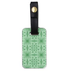 Ornamental Green Luggage Tags (one Side)  by snowwhitegirl