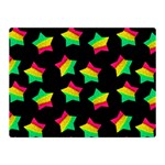 Ombre Glitter Pink Green Star Pat Double Sided Flano Blanket (Mini)  35 x27  Blanket Front