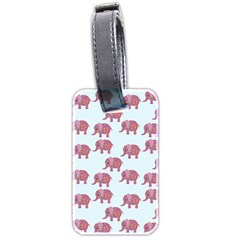 Pink Flower Elephant Luggage Tags (two Sides) by snowwhitegirl