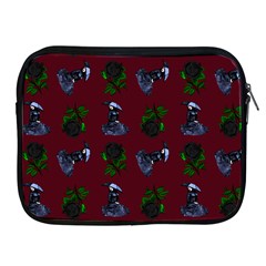 Gothic Girl Rose Red Pattern Apple Ipad 2/3/4 Zipper Cases by snowwhitegirl