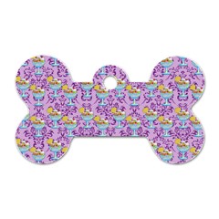 Paisley Lilac Sundaes Dog Tag Bone (two Sides) by snowwhitegirl