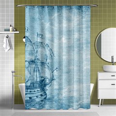 Sail Away - Vintage - Shower Curtain 48  X 72  (small)  by WensdaiAmbrose