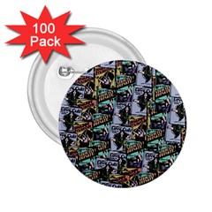 Comic Books Pattern 2 25  Buttons (100 Pack)  by snowwhitegirl