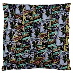 Comic Books Pattern Large Cushion Case (one Side) by snowwhitegirl