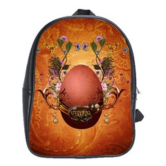 Wonderful Steampunk Easter Egg With Flowers School Bag (xl) by FantasyWorld7