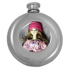 Cute In Pink Round Hip Flask (5 Oz) by snowwhitegirl