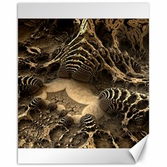 Fractal Bones Cave Fossil Render Canvas 16  X 20  by Pakrebo