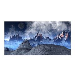 Mountains Moon Earth Space Satin Wrap by Pakrebo