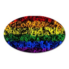 Lgbt Pride Rainbow Gay Lesbian Oval Magnet by Pakrebo