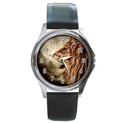 Roaring Lion Round Metal Watch by Sudhe