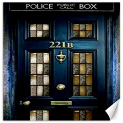 Tardis Sherlock Holmes 221b Canvas 16  X 16  by Sudhe