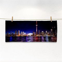 Toronto City Cn Tower Skydome Hand Towel by Sudhe