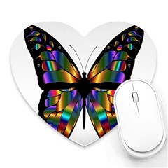 Abstract Animal Art Butterfly Heart Mousepads by Sudhe