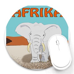 Africa Elephant Animals Animal Round Mousepads by Sudhe