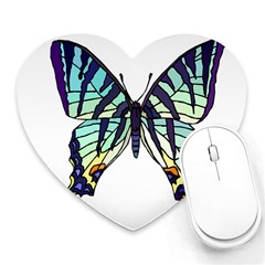 A Colorful Butterfly Heart Mousepads by Sudhe