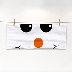 Happy Face With Orange Nose Vector File Hand Towel by Sudhe