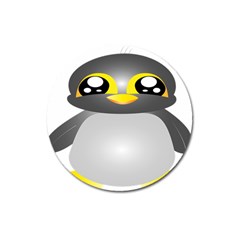 Cute Penguin Animal Magnet 3  (round) by Sudhe