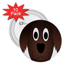 Dog Pup Animal Canine Brown Pet 2 25  Buttons (10 Pack)  by Sudhe