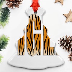 Tiger Bstract Animal Art Pattern Skin Ornament (christmas Tree)  by Sudhe