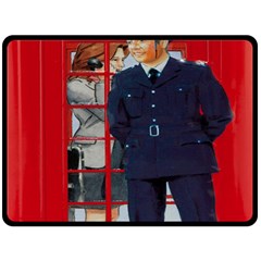 Red London Phone Boxes Double Sided Fleece Blanket (large)  by Sudhe