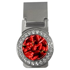 Red Chili Money Clips (cz)  by Sudhe