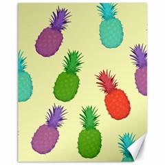 Colorful Pineapples Wallpaper Background Canvas 11  X 14  by Sudhe