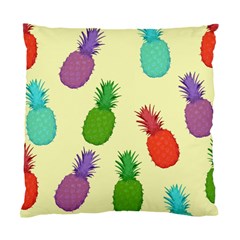 Colorful Pineapples Wallpaper Background Standard Cushion Case (two Sides) by Sudhe