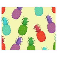 Colorful Pineapples Wallpaper Background Double Sided Flano Blanket (medium)  by Sudhe