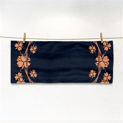 Floral Vintage Royal Frame Pattern Hand Towel by Sudhe