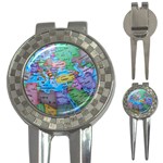 Globe World Map Maps Europe 3-in-1 Golf Divots Front